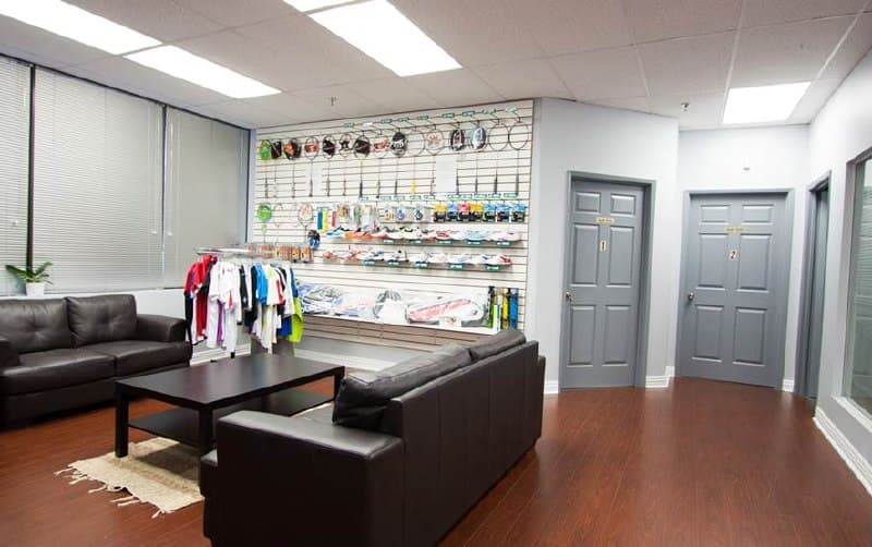 Inside the Markham Badminton pro shop